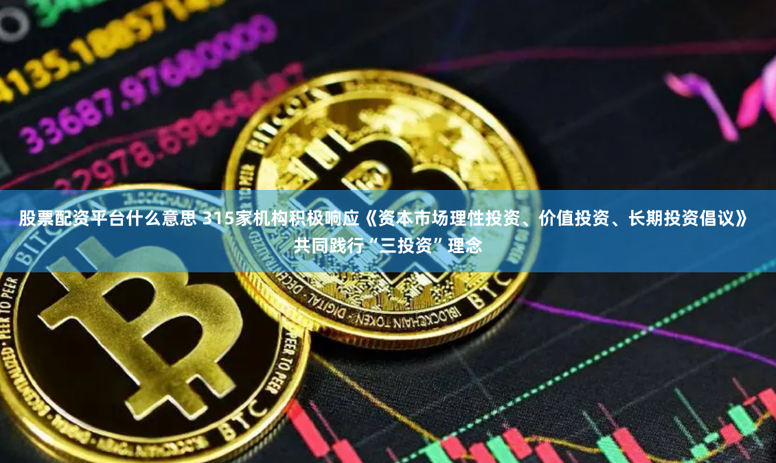 股票配资平台什么意思 315家机构积极响应《资本市场理性投资、价值投资、长期投资倡议》 共同践行“三投资”理念